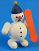 Mini Snowman Snow Boarder German Smoker – alternate view of the German Christmas smoker