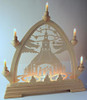 Christmas German Scene Schwibbogen Arch – side view of the Christmas light arch