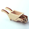 Wooden German Figurine WheelBarrow – alternate view of the Christmas ornament