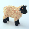 Wooden German Figurine Standing Sheep Black Face Hand Carved – alternate view of the Christmas ornament