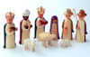 Wooden Nativity German Figurine 9 Piece Set Colorful – alternate view of the Christmas ornament