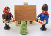 Wooden German Village Market Kid Set Figurine – Christmas ornament