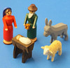 Wooden German Nativity Set Sheep Donkey 45mm – alternate view of the Christmas ornament