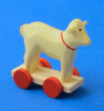 Wooden German Figurine Sheep on Wheels – alternate view of the Christmas ornament