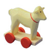 Wooden German Figurine Sheep on Wheels – Christmas ornament by Volker & Heiko Flath