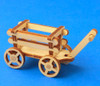German Figurine Wooden Wagon – alternate view of the Christmas ornament