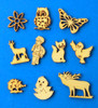 German Figurine Wooden MINI Set 10 Tiny Cut Outs 10B – Christmas ornament by Dieter Dost Erzgeb. Holzartikel