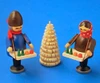 Wooden German Village Market Kids with Tree Figurine – Christmas ornament