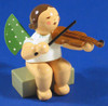 WENDT & KÜHN Brunette Angel Viola Figurine Sitting – alternate view of the Christmas ornament