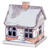 Miniature Metal Winter Log Cabin German Smoker – German Christmas smoker by Knox