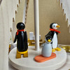 Penguins Family Tea Light German Pyramid – side view of the Christmas pyramid