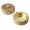 Pyramid Natural Wood Tealight Converter Candleholder – side view of the wooden candleholder