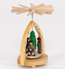Miniature Pyramid Scottish Wearing Kilt | Warm Air Pyramid – side view of the Christmas pyramid