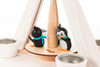 Playful Penguins German Tea Light Pyramid – alternate view of the Christmas pyramid