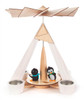 Playful Penguins German Tea Light Pyramid – Christmas pyramid by Drechslerei Schalling