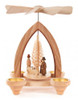 German Christmas Nativity TeaLight Pyramid – detail view of the Christmas pyramid