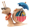 Wooden Snail Sunbathe Beach Incense Smoker | 6 Inches Tall – German Christmas smoker by Kuhnert