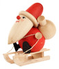 Santa Sled Wooden German Figurine – Christmas ornament by Herbert Thiele Nachf