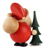 Santa Tree Wooden German Figurine – alternate view of the Christmas ornament