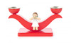 Small Red Angel Trumpet Candleholder – wooden candleholder
