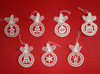 Seven German Lace Christmas Ornaments LN-BW5K