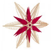 Star Tree Topper RED Star German Ornament – alternate view of the Christmas ornament