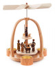 Christmas Natural Nativity Tealight Pyramid | 9 Inches Tall – Christmas pyramid