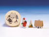 Santa Village Figurine Set – detail view of the Christmas ornament