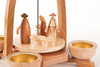 German Christmas Natural Sleek Nativity TeaLight Pyramid – detail view of the Christmas pyramid