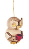 Owl With Coffee Cup Wooden German Ornament – Christmas ornament by Kuhnert