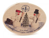 Snowmen in Wood Box German Figurine Set – detail view of the Christmas ornament