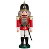 Red Soldier Sun Helmet German Nutcracker | 14.5 Inches Tall – German nutcracker by Seiffener Volkskunst eG