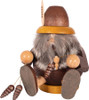 Woodsman Sitting Natural Pinecone German Smoker – German Christmas smoker by Richard Glaesser