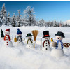 Happy Snowman with Bird German Smoker | 5.9 Inches Tall – detail view of the German Christmas smoker