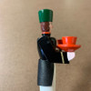 Miner Candleholders - 5 1/2” Tall – side view of the wooden candleholder