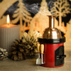 Crottendorfer Kitchen Stove Smoker - RED – detail view of the German Christmas smoker