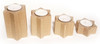 Star Shaped Candle Holder Collection – side view of the wooden candleholder