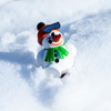 MINI Snowman on Snowboard German Smoker Incense Figure | 11cm – side view of the German Christmas smoker