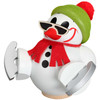 MINI Snowman on Ice Skates German Smoker Incense Figure | 11cm – German Christmas smoker by Seiffener Volkskunst eG