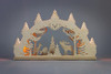 Deer Family under Trees Scene - German Arch Lamp - Schwibbogen – alternate view of the Christmas light arch