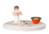Standing Angel with Hym Book Wooden Candleholder – wooden candleholder by Albin Preissler