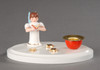 Standing Angel with Hym Book Wooden Candleholder – alternate view of the wooden candleholder