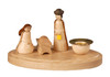 Birth of Christ Wooden Candleholder – wooden candleholder by Albin Preissler