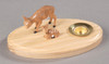 Deer with Fawn Wooden Candleholder – alternate view of the wooden candleholder