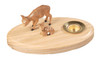 Deer with Fawn Wooden Candleholder – wooden candleholder by Albin Preissler