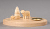 Sheep Family Wooden Candleholder