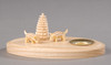 Piglet Family Wooden Candleholder – alternate view of the wooden candleholder