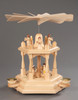 Natural Nativity Pyramid - Two Tier with Angels on Top – Christmas pyramid by Albin Preissler