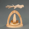 Miniature Pyramid - Three Rabbits | 13cm | Warm Air Pyramid – detail view of the Christmas pyramid