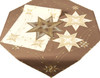 Sternenzauber DUO Satin Color: 129 creme/gold. ca. 85x85 cm – German handcrafted gift by Funke Stickerei GmbH
